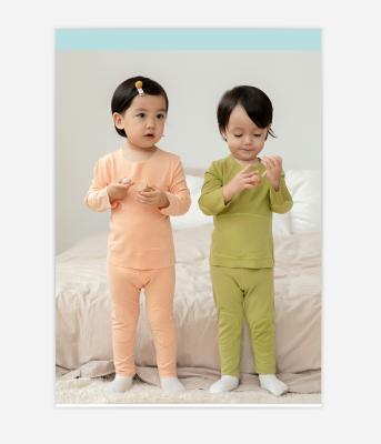 China Wenbier 2022 Spring Autumn Dralon Thermal Newborn Baby Anti-Shrink 2 Piece Home Wear Single Baby Boy Girls Clothing Set for sale