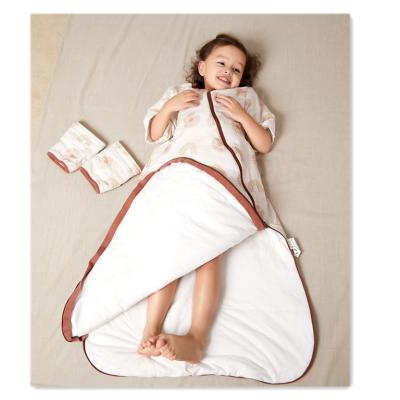 China Original Design Double Sleeve Breathable Removable Cotton Lining Two Way Zippers Baby Sleeping Bag for sale