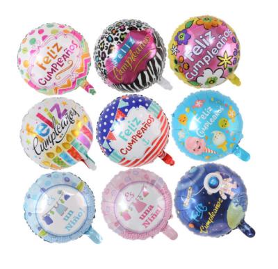 China Party Supplies Spanish Feliz Cumpleanos Foil Balloons Globos Birthday Party Decoration 18 Inch Happy Birthday Foil Balloons for sale