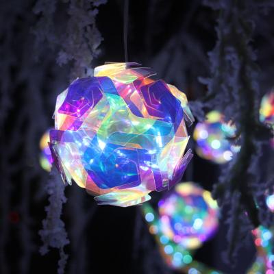 China Various Environmental Decoration Newly Designed PVC Ball String Lights Outdoor Fairy Material Waterproof Linkable Garden LED Decorative Lights for sale