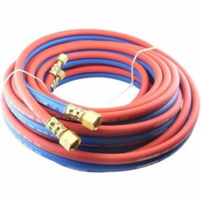 China Lightweight Industrial Single Twin Welding Hose PVC Air Oxygen & Acetylene Hose 8mm 1/4 Inch 300 PSI With Fittings for sale