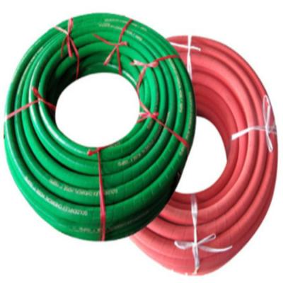 China Abrasion Weather And Abrasion Resistant High Tensile Textile Braided Oxygen And Acetylene Twin Welding Rubber Hose for sale