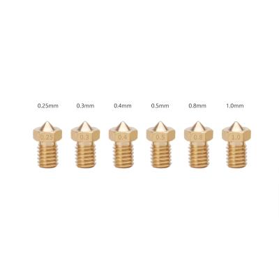 China 10pcs Good Quality High Quality MK8 Nozzles 0.3/1MM Brass Nozzles For 3D Printers Hotend Filament Head Prusa i3 J Head Extrusion for sale