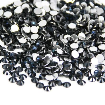 China Wholesale Rhinestone Flatback Crystal Rhinestones Not Hot Fix Diamond Stone Dark Blue Glass for sale