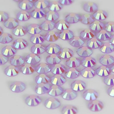 China Flatback Mixed Non Hotfix 3D Resin Rhinestones Flatback Jelly Light Purple For Charms for sale