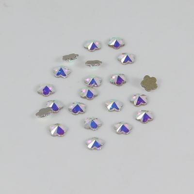 China Flatback 6mm*6mm Non Hot Fix Flat Back Crystal Garment Dress Plum Flower Glass Rhinestones for sale