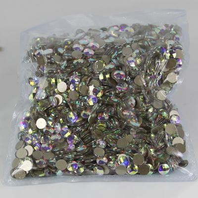 China Flatback SS20 Faceted Nail Art Round Gless Flatback Rhinestone Circle Rhinestones for sale