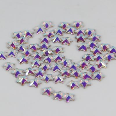 China Flatback Star Back Glass Faceted Flat Back Rhinestone 6mm*6mm for sale