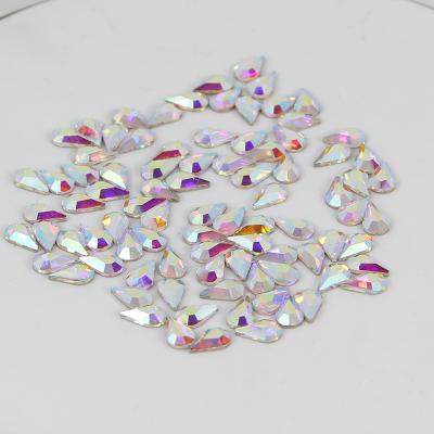 China Topston Espelho Transparente Para Costura Crystals Flatback Rhinestones 6mm*8mm Drops Rhinestones for sale