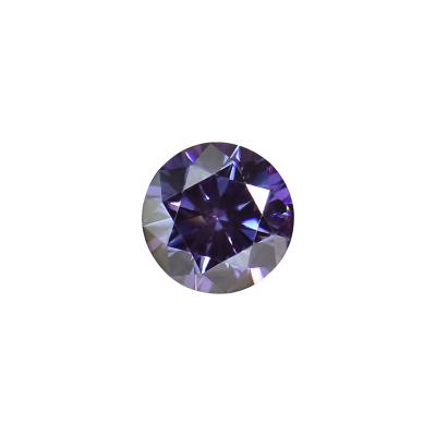 China Iridescent / Iridescent Luxurious VVS Round Cut Jewelry Luxurious Gemstone Wedding Ring Diamond Violet Moissanite Diamond for sale