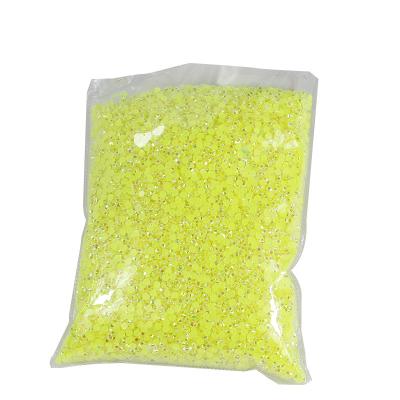 China Yellow Jelly Resin Rhinestone DIY Bling Kit Starter No Hot Fix Flatback Diamond AB 5mm Rhinestones For Clothes for sale