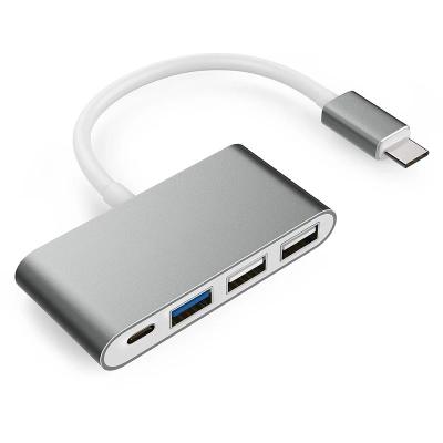 China USB-c palladium Usb c Device Aluminum Alloy Charging Type C OTG Multifunctional Hub One Splitter Four Led Hub for sale