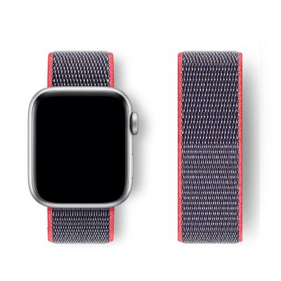 China Nylon Straps For Apple Watch Band 38/40mm 42/44mm, Sport Loop Replacement Woven Nylon Strap For iWatch Se 6 5 7 4 3 for sale