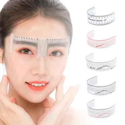 China Plastic Eyebrow Rulers Tool Measures Microblading Constant Make Up Eyebrow Tattoo Position Ruler for sale