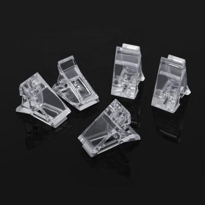 China PET Nail Tip Clip For Quick Building Nail Auxiliary Tool DIY Art Gel Poly Plastic Extension Clip for sale