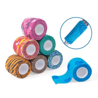 China Cotton Material Disposable Self Adhesive Elastic Bandage For Grip With Tube Tightening Of Tattoo Accessories for sale