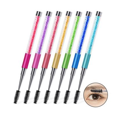 China Angular Blush Convenient Long Lasting Diamond Handle Brushes Eyelash Brushes Makeup Eyelash Extension Tools Mascara Brushes Applicator for sale