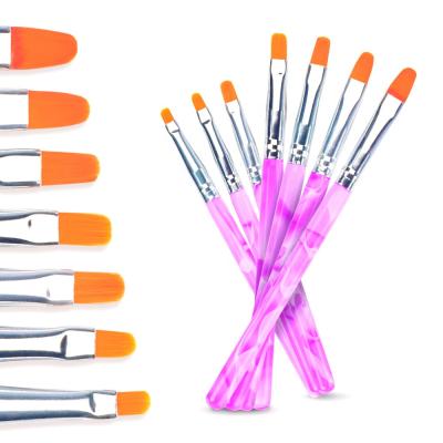 China Nail Art Tools Crystal Beads Picker Flat Brush DIY Dotting Pen Brush Polishing Painting Pencil Professional Manicure Multicolor Nail for sale