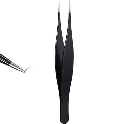 China Stainless Steel Sharp Tweezers Precision Needle Hair Tweezers Inveterate Blackhead Remover For Eyebrow Hair Facial Hair Removal for sale