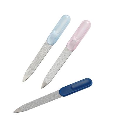 China Nail Care 9cm Double Sided Metal File Stainless Steel Nail File For FingernailsToenails for sale