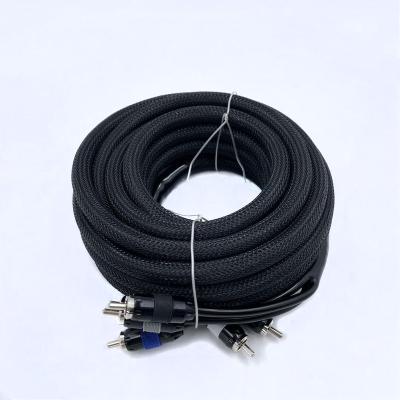 China Dual Shield RCA Hi-Fi Cable For Car Audio 1m 2m 1.8m 3m 5m 10m Fidelity High End Wire Connectors Amplifier for sale