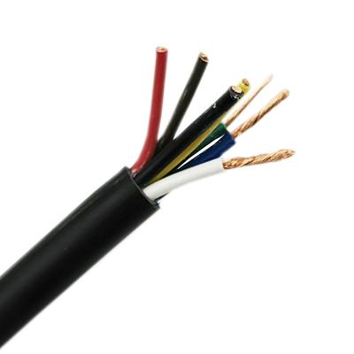 China 0.5MM2 0.75MM 1MM2 7cores 5 Core Trailer Cable Black Sheath Overhead Electrical Wire For Truck Trailers for sale