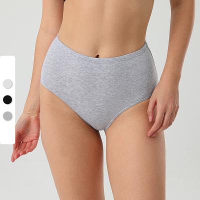 China Cotton underwear with breathable high waist, breathable and buttocks, European code briefs, ladies stain for sale