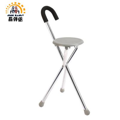 China Assisted Rest Cane Walking Stool For Elder Triangle Cane Stool Folding Non-Slip Telescopic Walking Stick For The Disabled for sale