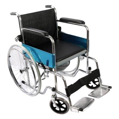 China Health Care Physiotherapy Wheelchair with Toilet Seat for Elderly, Fracture for Disabled, Portable and Waterproof Leather for sale