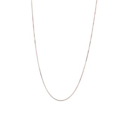 China Young Fashion Sterling Silver 925 Popular Box Chain Accessory Plating Rose Gold Silver Necklace for sale