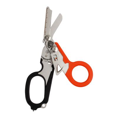 China Mini Outdoor Tool Good Quality Multifunctional Scissors With Key Window Breaker Tactical Pliers Medical Scissors Work for sale