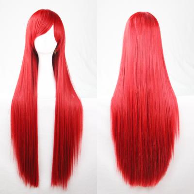 China High Temperature Silk Stain Wig Cover Fashion Soft Spiky Hair Wigs Purple Pink Doll Hair 80cm Long Staight Ended Wigs For Doll Perimeter Hair Head Wigs for sale