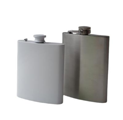 China 240ml Liquor Whiskey Traditional 304 Empty White 8oz Stainless Steel Masks Sublimation Hip Flasks for sale