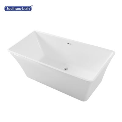 China Freestanding Classic 2 Person Cheap Single Wall Red PVC Standing Acrylic Bathtubs For Bathroom for sale