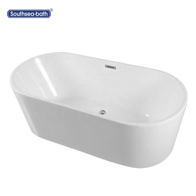 China 1.5M Size Hot Selling Oval Freestanding Modern Luxury Custom Resin Black Acrylic Bathtubs For Adult Te koop