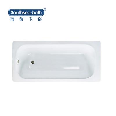 China Graphic Design Enclosed Enameled Steel Bathtub Height From 1.0 M To 1.7 M en venta