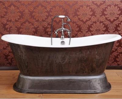 China Indoor hot sale freestanding CAST IRON BATHTUB on pedestal NH-1027-POLISHED for sale