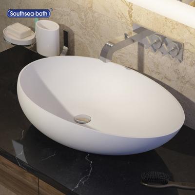 China Resin Bathtub Bathroom Luxury Solid Outdoor Stone Bathtub Freestanding for sale