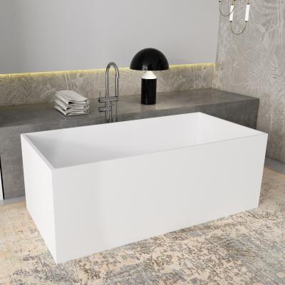 China Matte Freestanding White Single Solid Outdoor Bathtub Catania Soaking Tub for sale