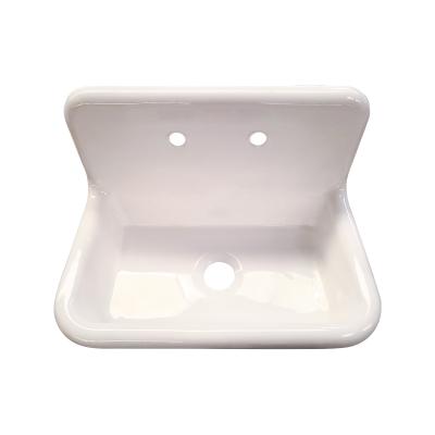 China Without Faucet NH-8002 Wall Hang Cast Iron Sink With One Bowl Enamel Sink for sale