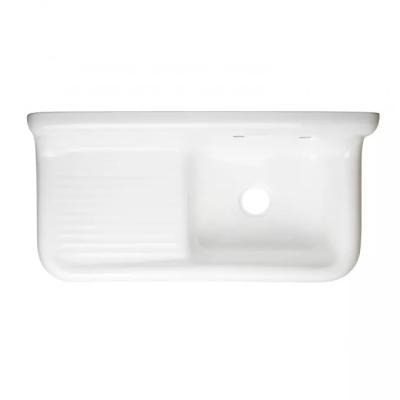 China Without Faucet Cast Iron Sink With One Bowl Enamel Sink Wall Hit en venta