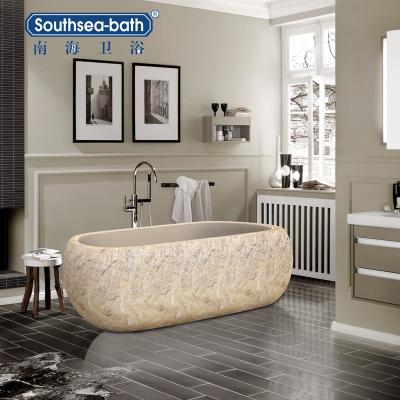 China Freestanding Cream Marble Bathtub Apartment, Bathroom/Aparment/Villa for sale