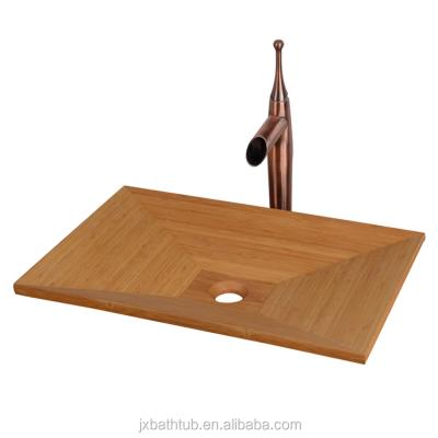 Chine Eco-friendly Wash Basin Bamboo Sink Strip Wood Bathroom Basin Sinks Good Quality For China Luxury à vendre