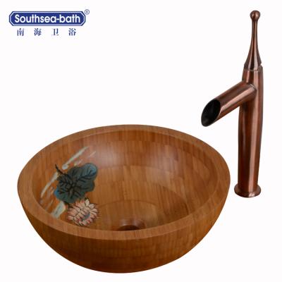 China NHTYA-1 Bamboo Round Bathroom Sink Environment Friendly en venta