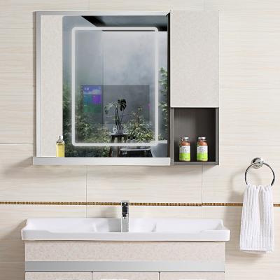 China 2022 new hotel bathroom makeup mirror android wifi smart mirror TV for sale