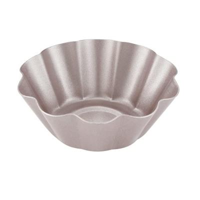 China Disposable 3 inch Nonstick Egg Tart Mold Flower-shaped Pie Bread and Cake Pans Bakeware for Oven, Mini Pudding Pans for sale