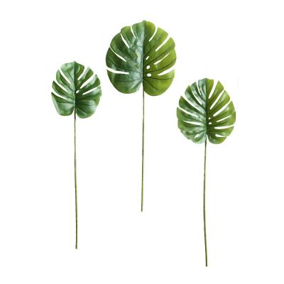 China Popular Real Touch Silk Flower Bend Decorative Leaf For Sale Artificial Leaf Wholesale for sale