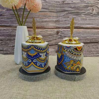 China Middle Eastern Ceramic Incense Holder Censer Censer Portable Ceramic Oud Arabic Censer Incense Holder for sale