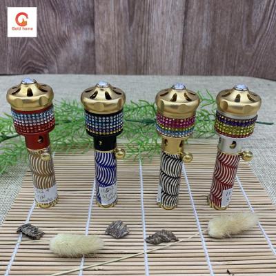 China Middle East Incense Burner Manufacturer Colorful Exclusive Stock Metal Bakhoor Censer Holder For Airfresh for sale