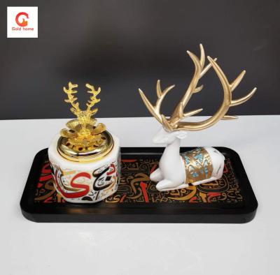 China 2020 Middle East Various Styles Hot Selling Resin NO Censer With Metal Cover For Home for sale